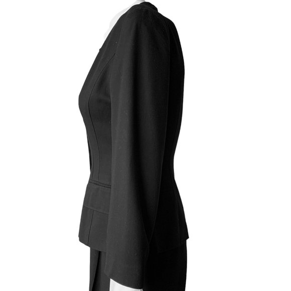 Bebe vintage tailored hourglass padded shoulder 4 button black blazer - Size 4 - Picture 6 of 10